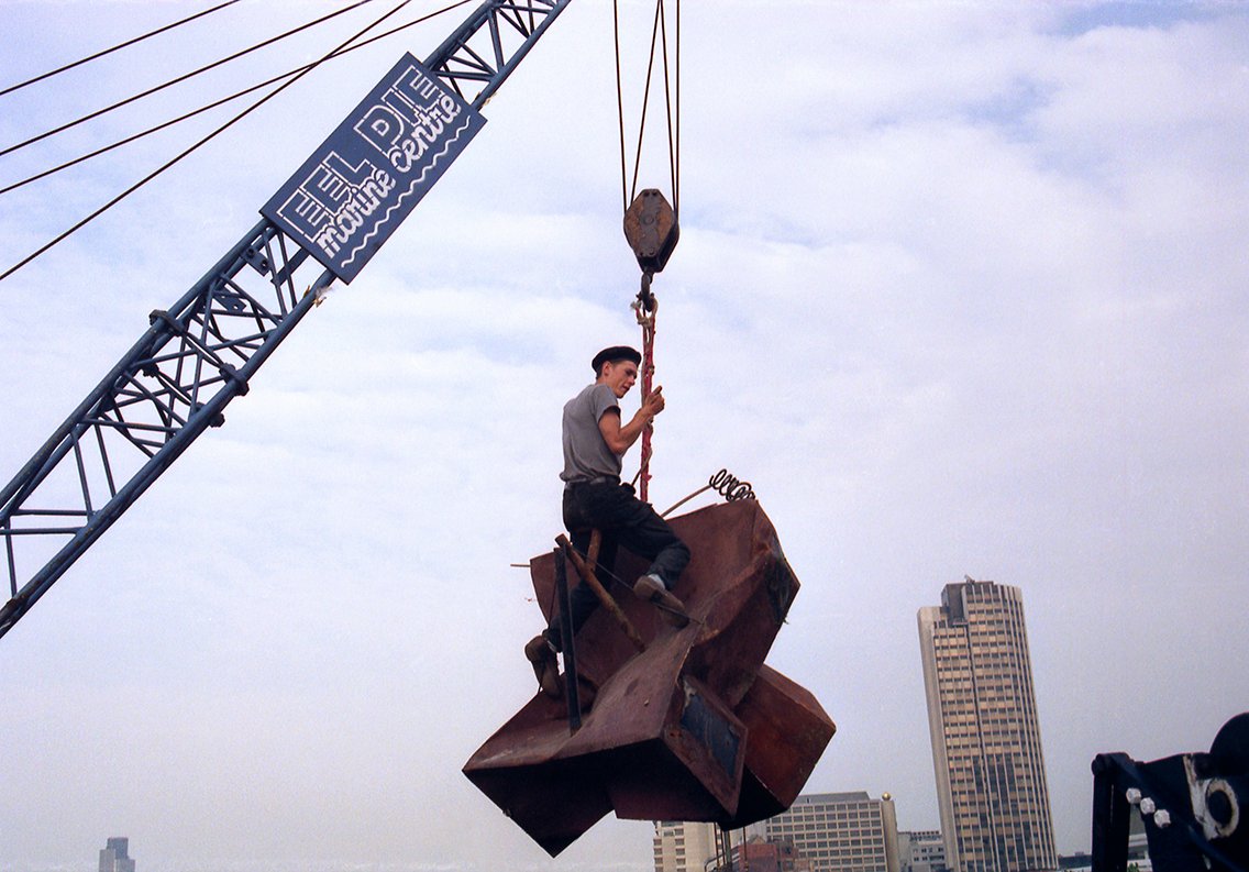 Dower aboard one of a 'marimba' instruments