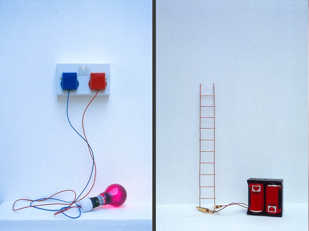 Electrical Metaphor, 1990 - two sculptures with electricity